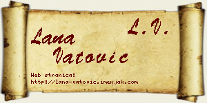 Lana Vatović vizit kartica